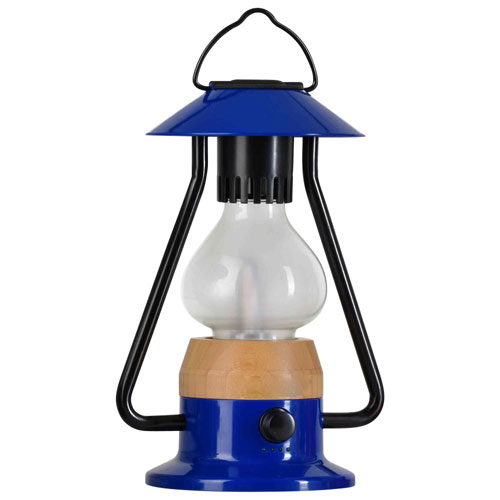 Lanterne rechargeable à gradation Romantico de Tru-Delight avec haut-parleur Bluetooth - Eau bleue
