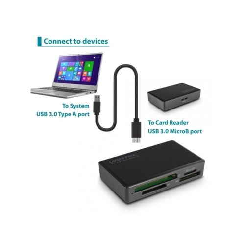 Vantec Accessory UGT-CR615 USB3.0 Multi-Card Reader UHS-II SD4.0 Multi-LUN Retail