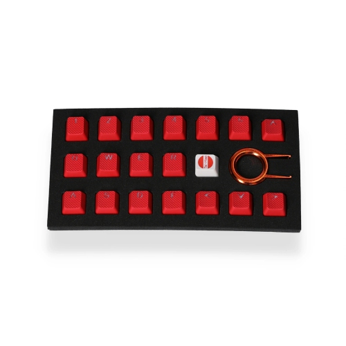 Tai-Hao Rubber Keycap set - Red - 18 pcs