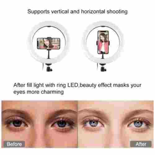 10 « Selfie RGB Ring LightBloggers Ring light pour TikTok / YouTube / Live Stream / Makeup / Photographie / Réunions - avec opérateur de