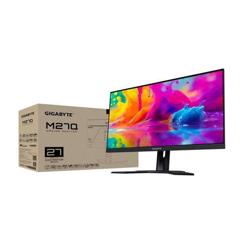 GIGABYTE M27Q 27" 165Hz 1440P -KVM Gaming Monitor, 2560 x 1440 SS IPS Display, 0.5ms Response Time