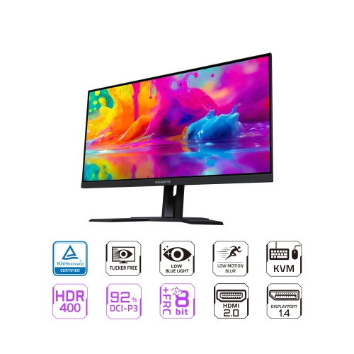 GIGABYTE M27Q 27" 165Hz 1440P -KVM Gaming Monitor, 2560 x 1440 SS IPS Display, 0.5ms Response Time