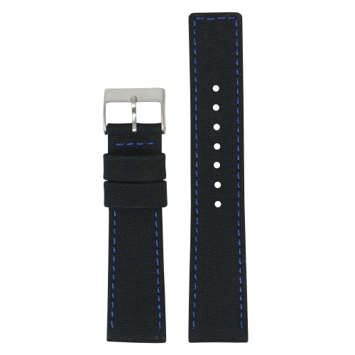 DASSARI  Nylon Watch Band Strap for Samsung Galaxy Watch 3 - 20MM - for 41MM Galaxy Watch3 - Black & In Blue
