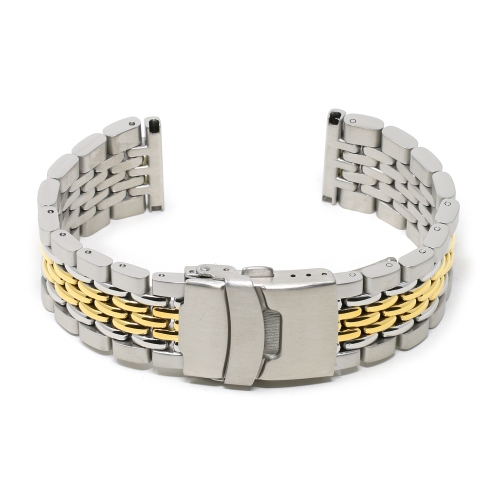 STRAPSCO  Beads Of Rice Bracelet Watch Band Strap for Samsung Galaxy Watch 3 - 22MM - for 45MM Galaxy Watch3 - Two Tone In Multicolor
