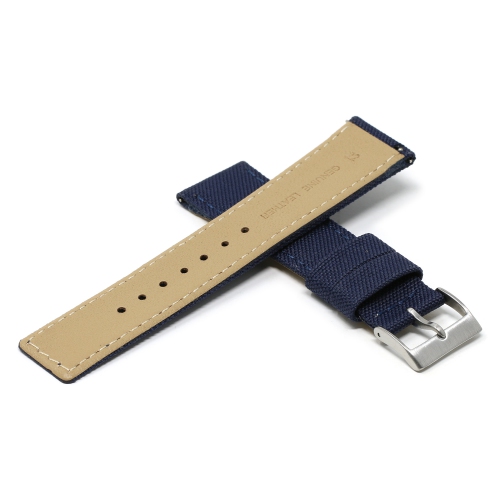 DASSARI Nylon Watch Band Strap for Samsung Galaxy Watch 3 - 20mm - For 41mm Galaxy Watch3 - Navy Blue