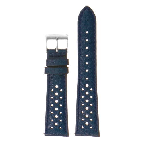 DASSARI  Perforated Leather Rally Watch Band Strap for Samsung Galaxy Watch 3 - 20MM - for 41MM Galaxy Watch3 - In Blue