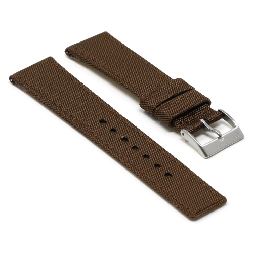 DASSARI Nylon Watch Band Strap for Samsung Galaxy Watch 3 - 22mm - For 45mm Galaxy Watch3 - Brown