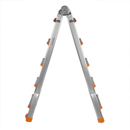 17ft Aluminum Folding Scaffold Ladder With A Framed Construction