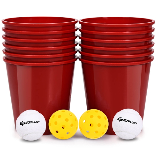 Goplus Yard Pong Giant Pong Game Set Carry Bag Outdoor Backyard Game