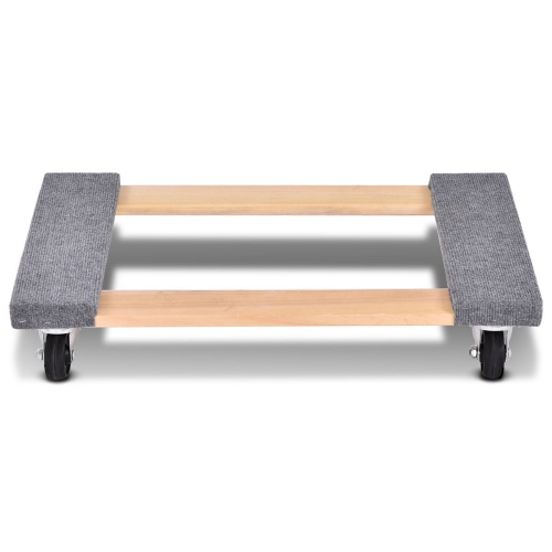 Costway 2PCS Furniture Dolly Moving Carrier Mover Handle Caster 1000lbs Capacity 30''x18''