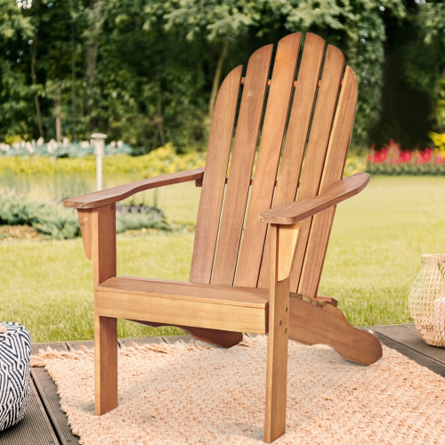 Fauteuil Adirondack extérieur de Costway, meubles de jardin en bois massif
