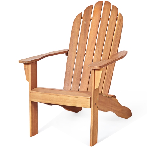 Fauteuil Adirondack extérieur de Costway, meubles de jardin en bois massif