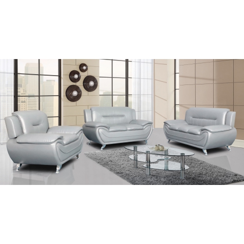 ViscoLogic Paradise Pillow Top Premium Faux Leather Loveseat For Home Office Living Room