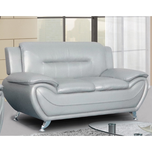 ViscoLogic Paradise Pillow Top Premium Faux Leather Loveseat For Home Office Living Room