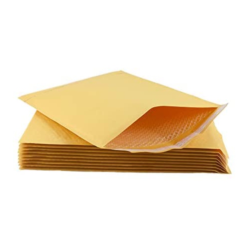 StarBoxes 250 Kraft Bubble Mailers 4x8" - #000 Self-Sealing Padded Envelopes Bags