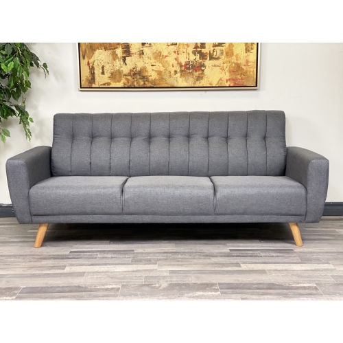 ViscoLogic MOCA Contemporary New Mid-Century Tufted Style Fabric Upholstered Modern Living Room Sofa