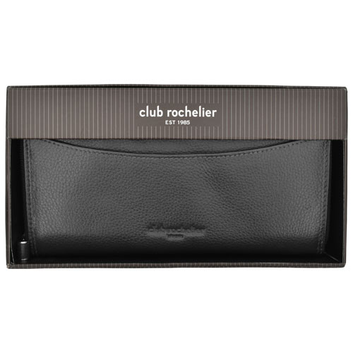 Club Rochelier RFID Genuine Leather Card Holder Wallet - Black