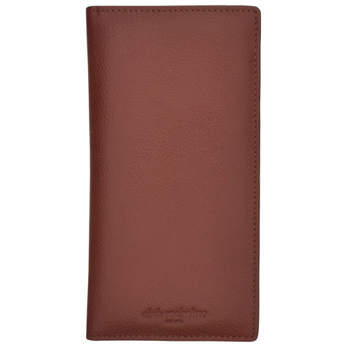 Club Rochelier RFID Genuine Leather Checkbook Wallet - Brown