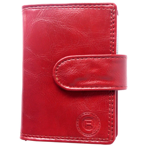 Club Rochelier Genuine Leather Jumbo Card Holder Wallet - Red