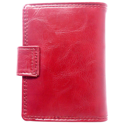 Portefeuille avec fentes pour cartes géant en cuir véritable de Club Rochelier - Rouge