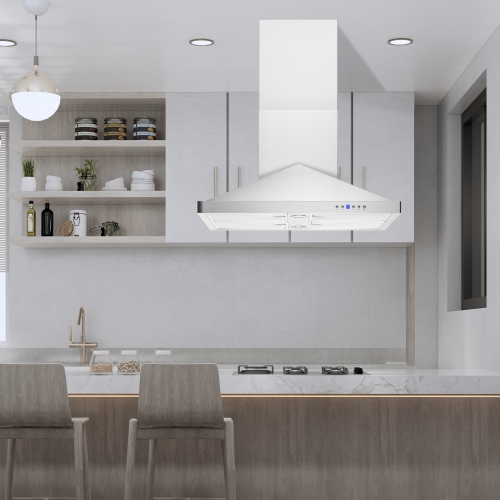 Blue Ocean 30" 760CFM Stainless Steel Island Mount Kitchen Range Hood