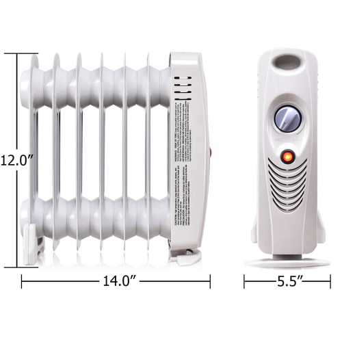 Gymax 700W Oil Filled Space Heater Radiator w/ Adjustable Thermostat Home Office