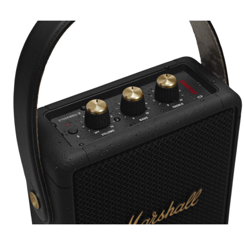 Marshall Stockwell II Portable Bluetooth Speaker - Black and Brass