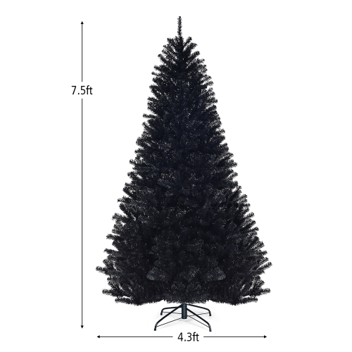 Costway Hinged Artificial Halloween Christmas Tree Full Tree w/ Metal Stand