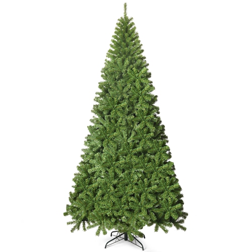 Costway Unlit Hinged PVC Artificial Christmas Tree Premium Spruce Tree