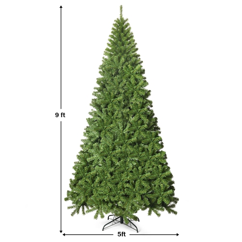 Costway Unlit Hinged PVC Artificial Christmas Tree Premium Spruce Tree