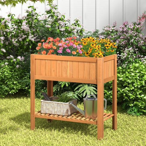 COSTWAY Jardinière Extérieur Dimension119x57x90 CM en Bois Potager sur Pied en Bois Outil Génial en Plein Air
