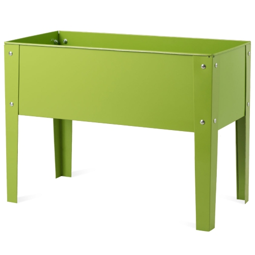 Costway 24" x11" Outdoor Elevated Garden Plant Stand Raised Tall Flower Bed Box