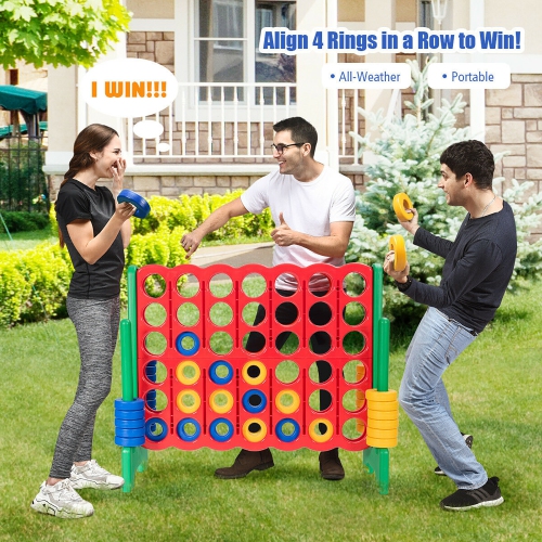 Costway Jumbo 4-to-Score 4 in A Row Giant Game Set