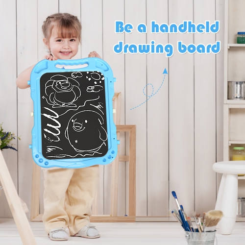 Costway Height Adjustable Kids Art Easel Magnetic Double Sided Board w/ Accessories