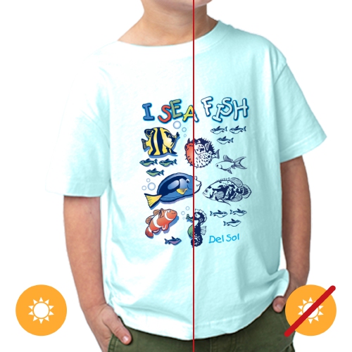 Kids Crew Tee - I Sea Fish - Chill by DelSol for Kids - 1 Pc T-Shirt