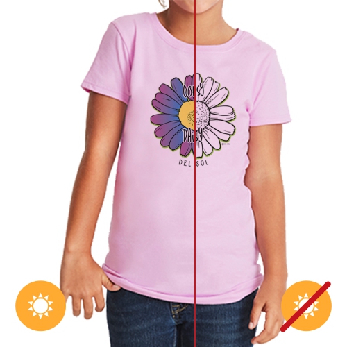 Girls Crew Tee - Oopsy Daisy - Lilac by DelSol for Women - 1 Pc T-Shirt