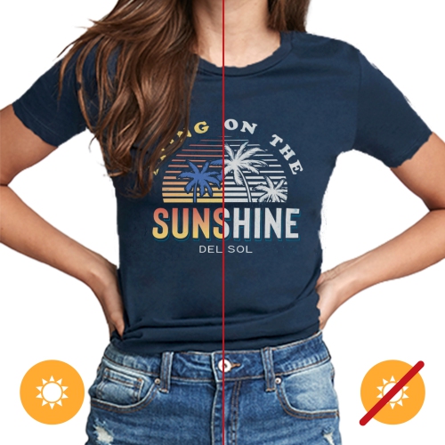 Women Crew Tee - Bring On The Sunshine - Indigo by DelSol for Women - 1 Pc T-Shirt