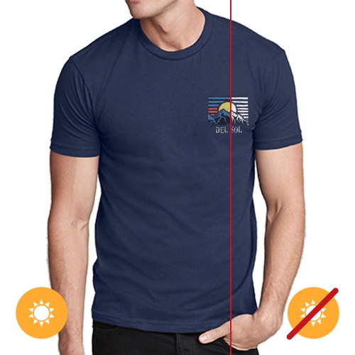 Men Crew Tee - Wanderlsut - Indigo by DelSol for Men - 1 Pc T-Shirt