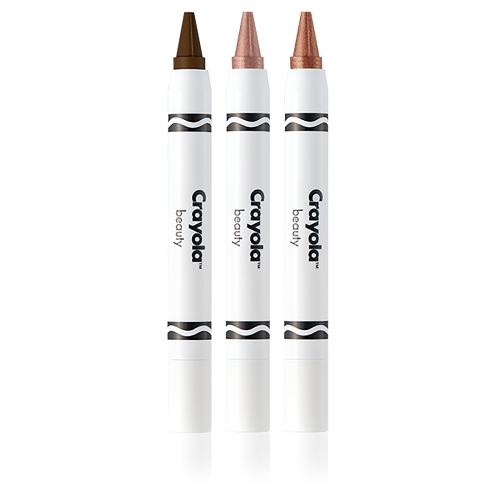 Crayola Crayon Trio - Heatwave by Crayola for Women - 3 x 0.07 oz Lipstick Cooper, Dark Chocolate, Tumbleweed