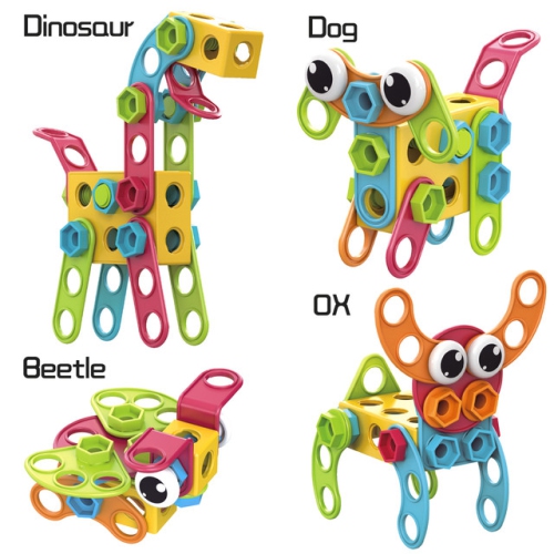 Contixo STEM Construction Engineering Set, Building Blocks Kit, Kids Toys Ages 5+, Boys & Girls - 223 Pcs