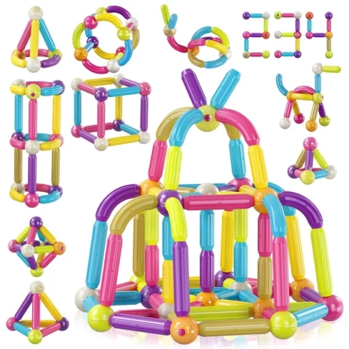 Contixo ST2 - bâton magnétique Stix pour enfants -68 pièces 3D blocs de construction STIM