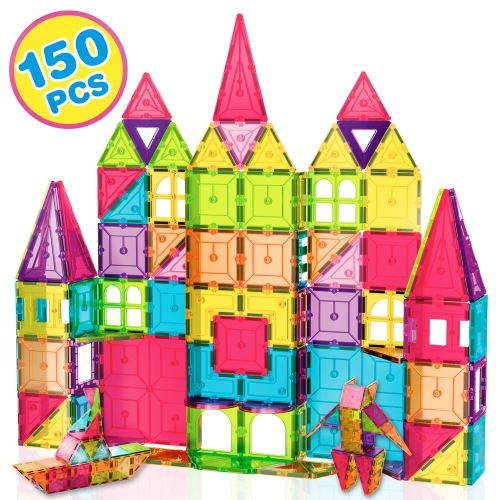 CONTIXO  St1 150 Piece Set Stem 3D Magnetic Building Tiles, Magnet Construction Blocks, Kid's Toys
