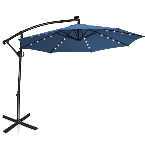 Parasol déporté solaire LED Costway 305cm