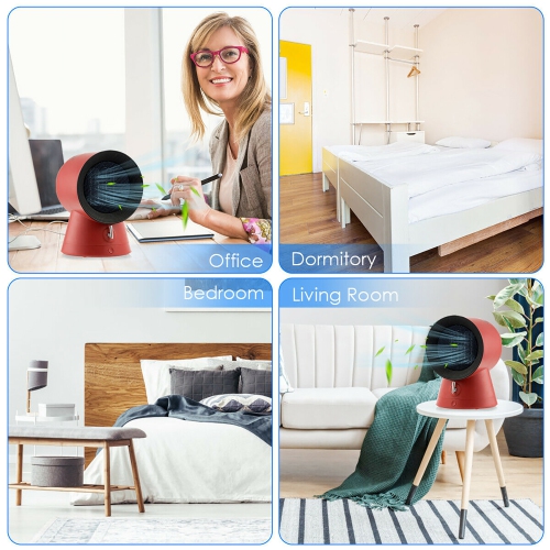 Costway 1500W Portable Space Heater Electric Desktop Heating Fan PTC Ceramic