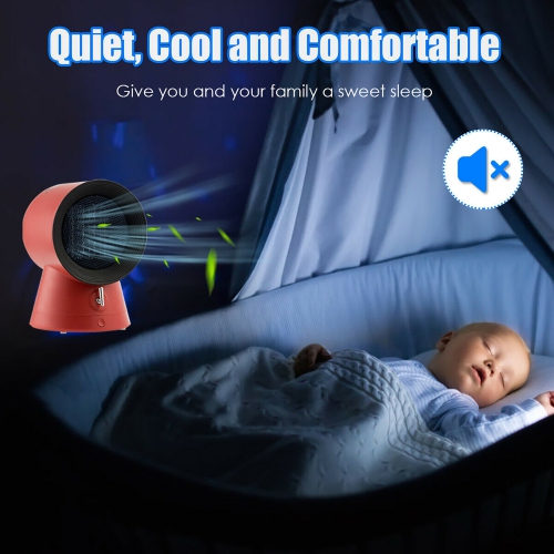 Costway 1500W Portable Space Heater Electric Desktop Heating Fan PTC Ceramic