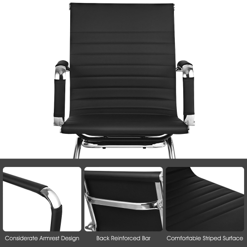 Costway Set of 2 Office Waiting Room Chairs for Reception Conference Area