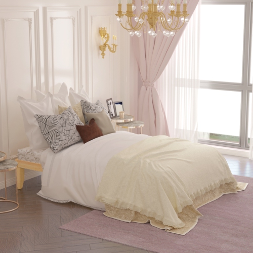 Costway Full Size 14'' Wooden Bed Frame Mattress Platform Wood Slats Support