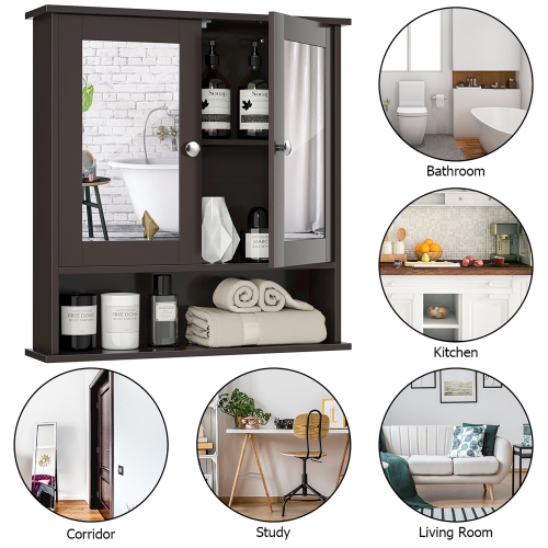 Costway Wall Mount Mirror Cabinet
