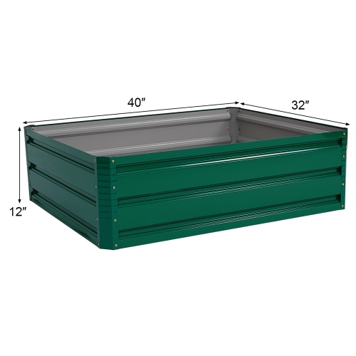 Mobilier de jardin surélevé de 40 x 32 po avec fleurs de légumes vert foncé nouveau de Costway