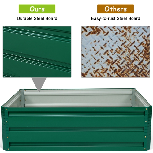 Mobilier de jardin surélevé de 40 x 32 po avec fleurs de légumes vert foncé nouveau de Costway